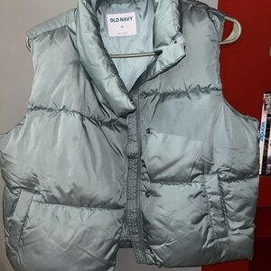 Old Navy Puffer Vest in Sage Green
